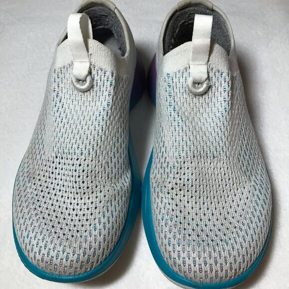 Allbirds tree dasher white purple blue sneakers w6 running slip on washable - Picture 10 of 11